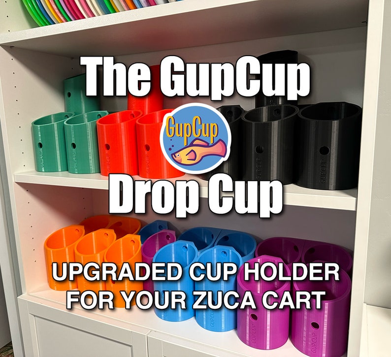 The GupCup Drop Cup 3D-Printed Zuca Cart Upgraded Cup Holder image 1