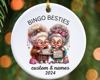 personalized bingo gift, personalized bingo Christmas ornament, best friend bingo gift, bingo lover keepsake ornament ,gift for her or him