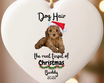 Custom photo dog ornament, Personalized dog Ornament, Custom Dog Christmas Ornament, Funny dog Ornament,Pet Portrait Name Gift, dog keepsake