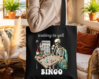 bingo Bag, funny bingo bag, bingo group gift, canvas bingo tote bag,cute bingo lover gift, gift for mom,gift for grandma,bingo birthday gift