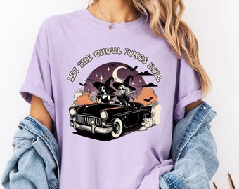 Comfort Colors Retro Witch T-Shirt: Spooky Season Tee
