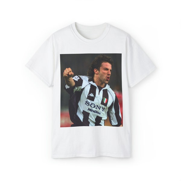 Alessandro Del Piero Juventus Football Jersey Unisex Ultra Cotton Tee Tshirt vintage throwback retro italy italia