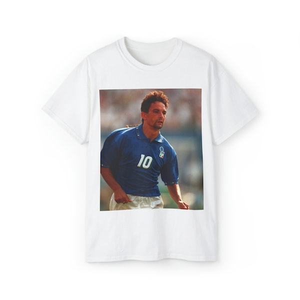 Roberto Baggio Italy Football Jersey Unisex Ultra Cotton Tee Tshirt vintage throwback retro italia