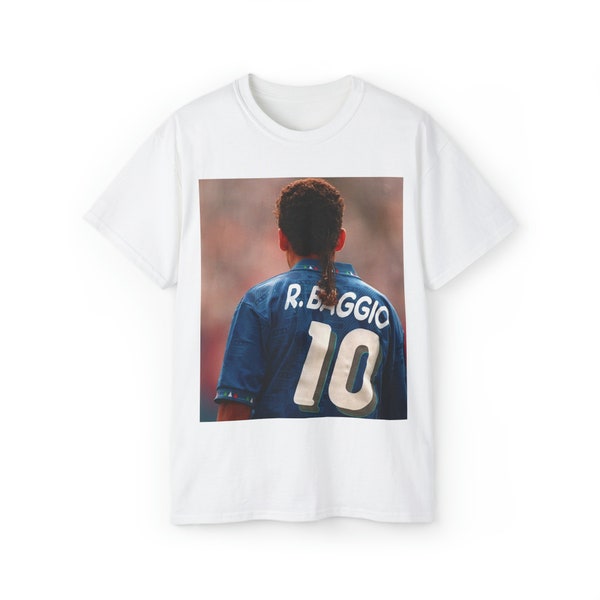 Roberto Baggio Italy Football Jersey Unisex Ultra Cotton Tee Tshirt vintage throwback retro italia