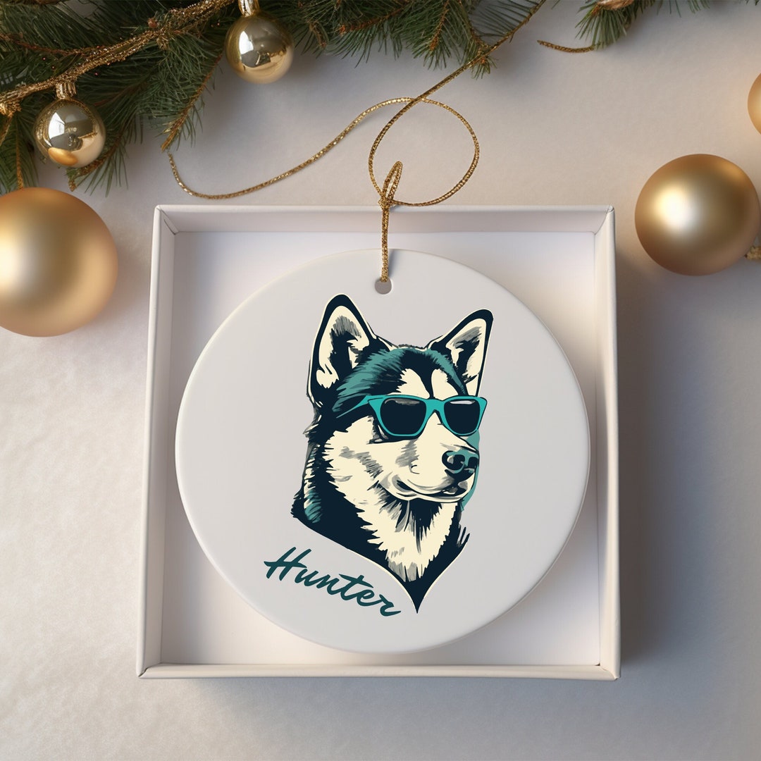 Personalized Husky Ornament dog Ornament Siberian Husky Etsy