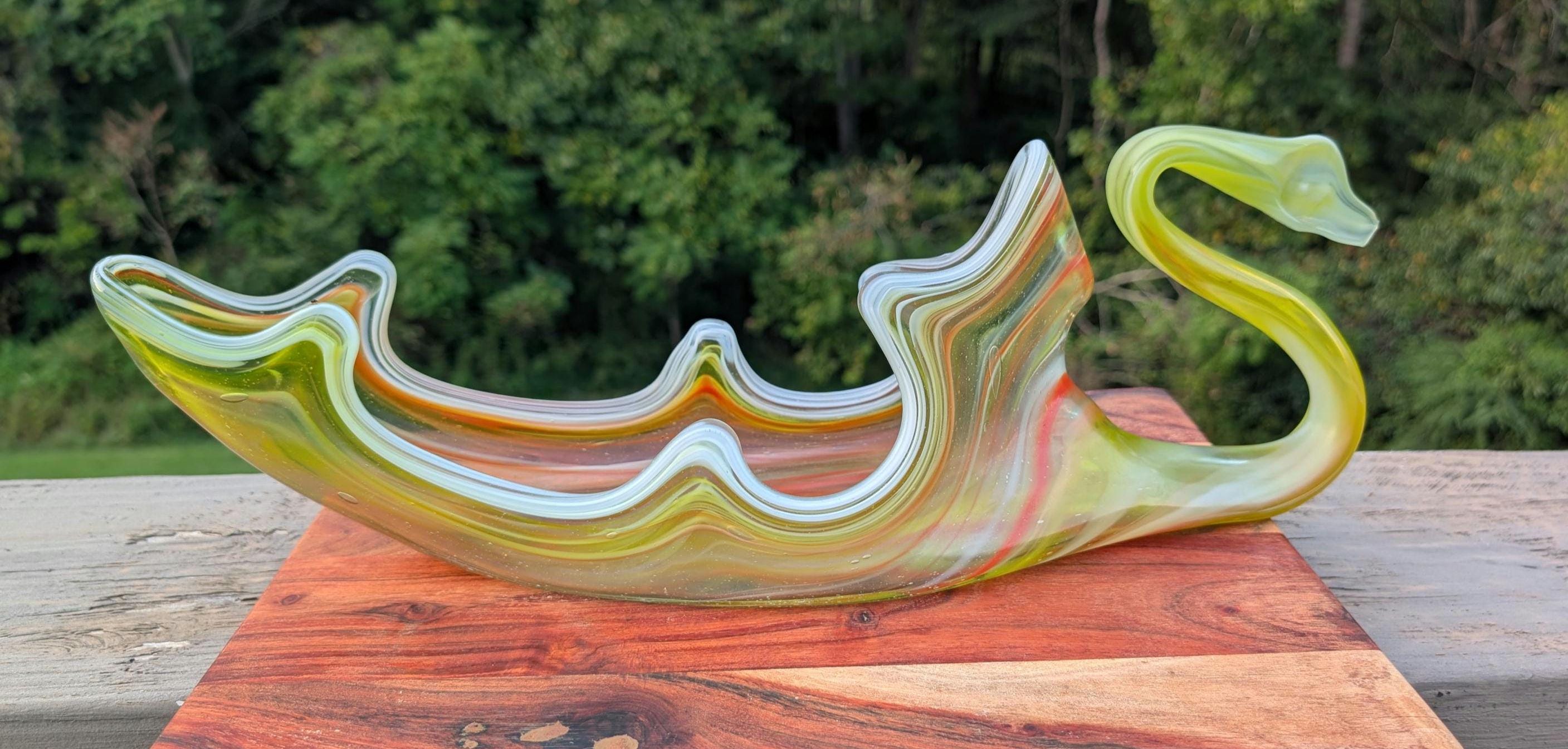 Sooner Glass Swan - Etsy