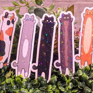 Langer Katzen-Aufkleber mehrere Farben