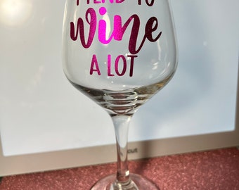 Custom wine glasses, wino, pink glitter glass, wine, wine glass