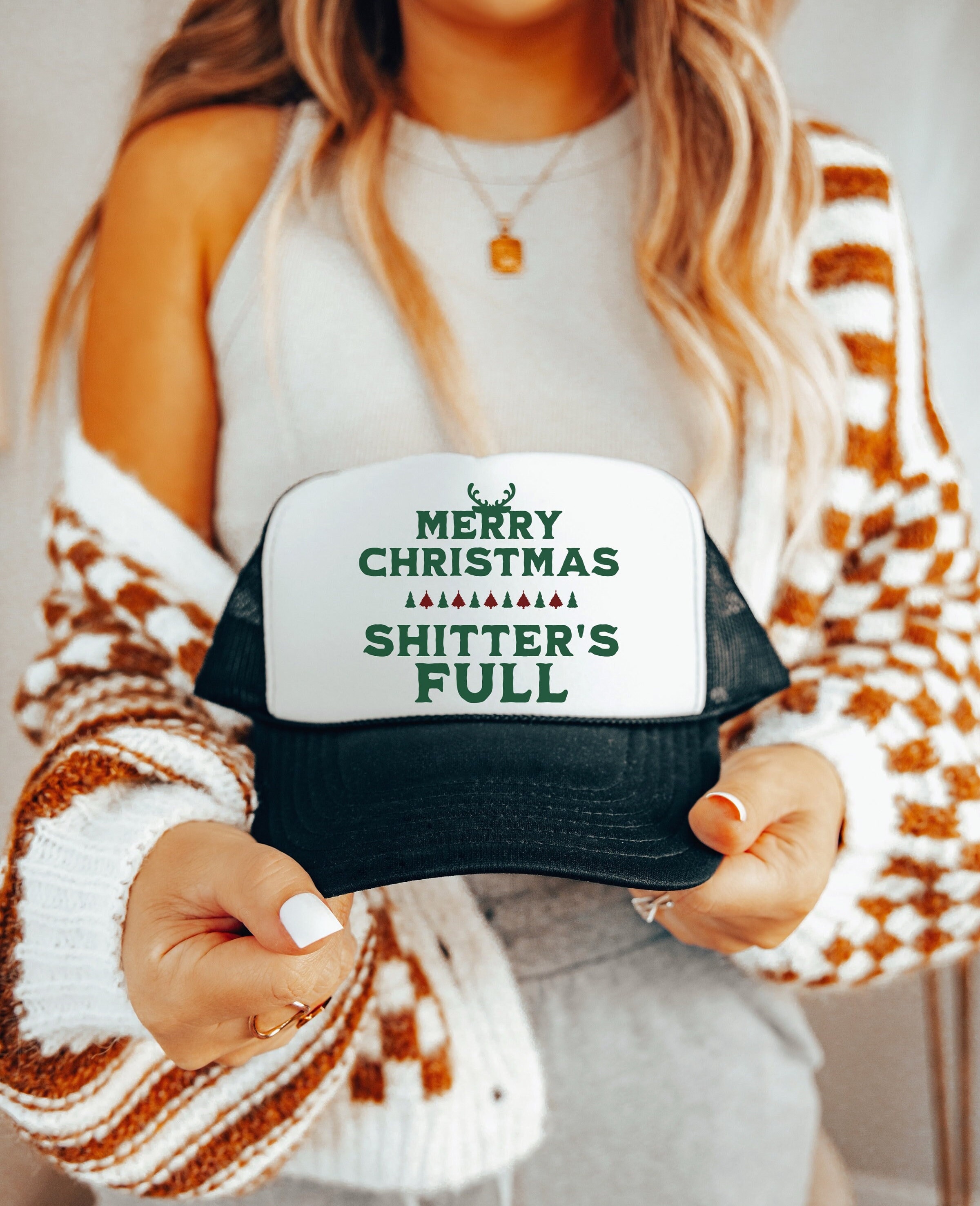 Christmas Hat, Choice of 3, Xmas Vacation Hat, Christmas Trucker Hat