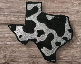 Cow print Texas Car Freshie