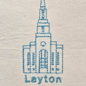 Layton Utah Temple Machine Embroidery Pattern