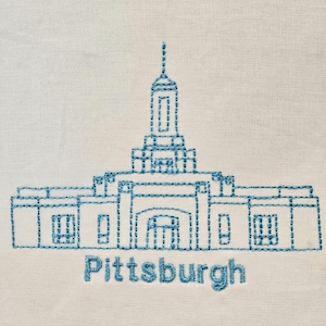 Pittsburgh Pennsylvania Temple Machine Embroidery Pattern