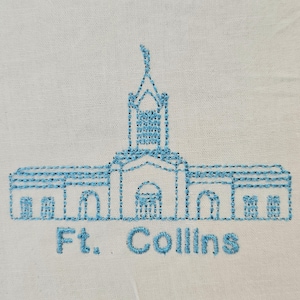 Ft. Collins Temple Machine Embroidery Pattern