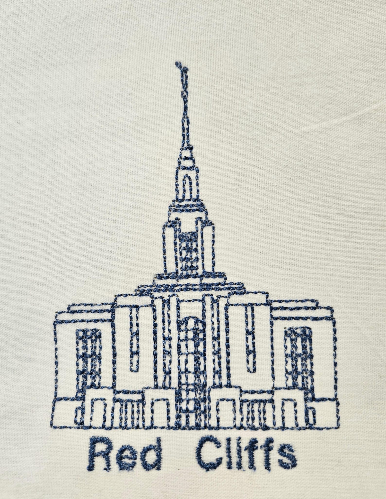 Red Cliffs Utah Temple Machine Embroidery Pattern - Etsy