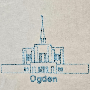 Ogden Utah Temple Machine Embroidery Pattern