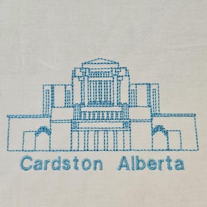 Cardston Alberta Temple Machine Embroidery Pattern