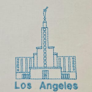 Los Angeles Temple Machine Embroidery Pattern