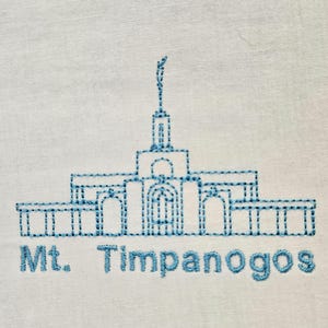 Timpanogos Utah Temple Machine Embroidery Pattern