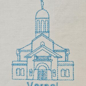 Vernal Utah Temple Machine Embroidery Pattern