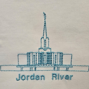 Jordan River Utah LDS Temple Machine Embroidery Pattern