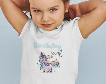 Unicorn birthday tshirt, kid unicorn shirt, birthday girl shirt, birthday party shirt, themed birthday shirt, unicorn birthday, kid birthday