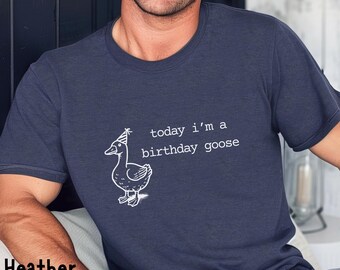 birthday goose shirt, goose shirt, birthday shirt, today i'm a birthday goose, funny birthday shirt, birthday tshirt, unisex tshirt