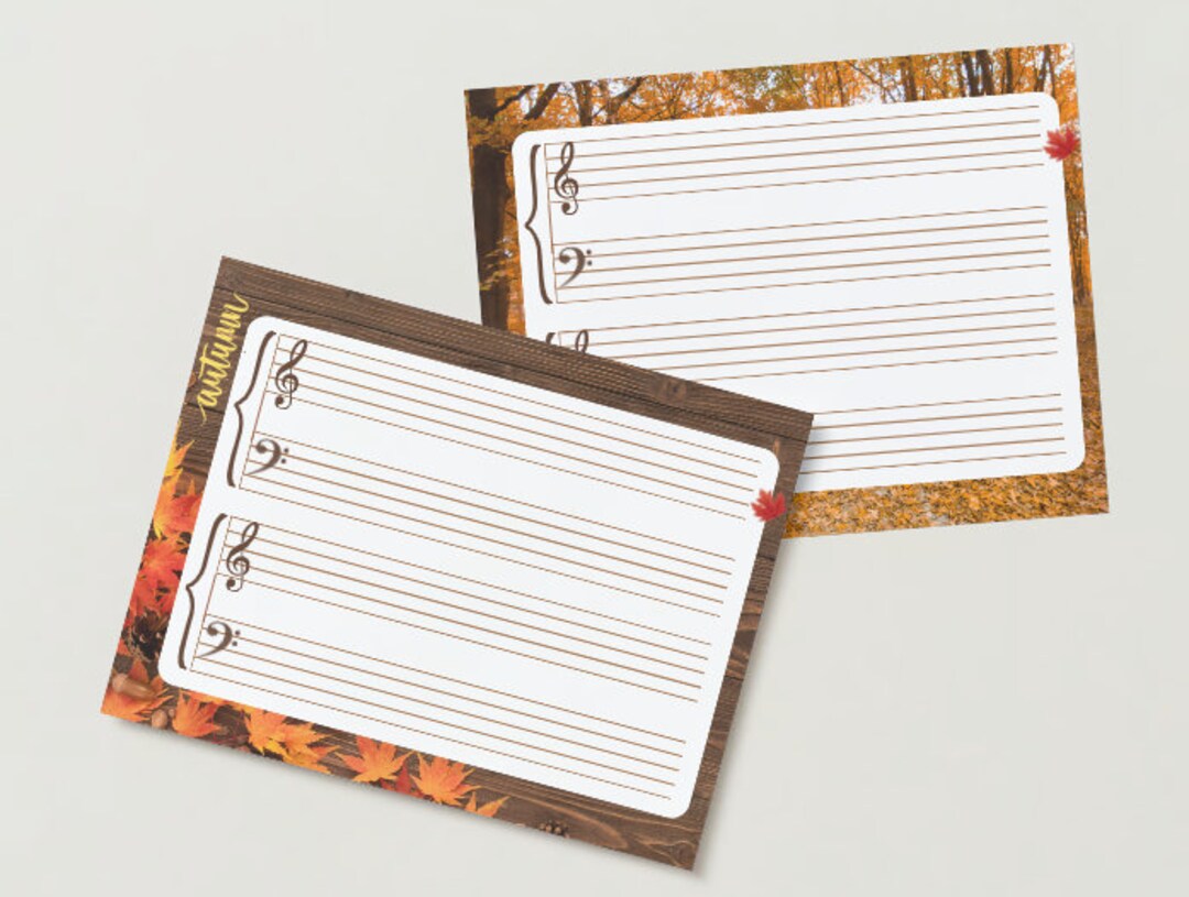 Printable Sheet Music , Music Staff A4 Landscape Size Fun Seasonal ...