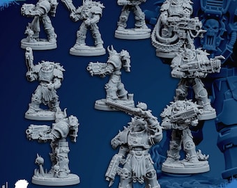 ウォーハンマー　塗装済み　Chaos Terminator Squad Warhammer 40,000 - Chaos Terminator Squad