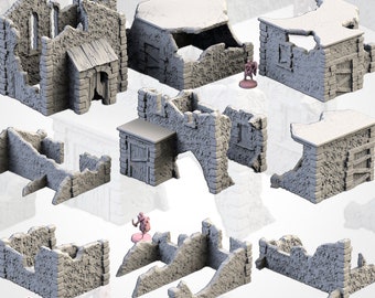 Ruínas de Cidade Fantástica: Terreno para Jogos de Guerra de 32 mm/28 mm