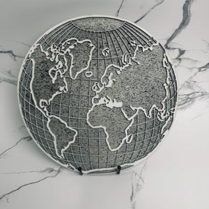 Gegraveerde wereldkaart