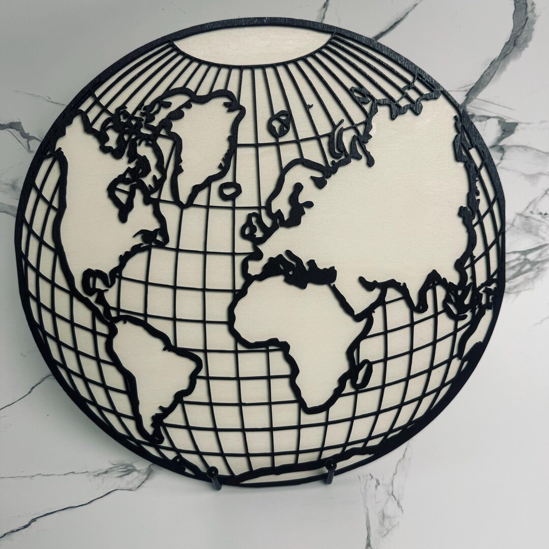 Engravings Normal Map World Engraved Map - Etsy