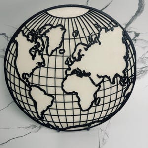 Gegraveerde wereldkaart
