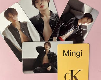 Mingi Ateez Fashion Photoshoot - Unofficial Fan made Photocards - 4 cards in set