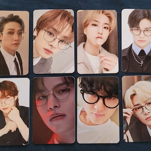 Stray Kids  Glasses Set - Unofficial Fan made Photocards