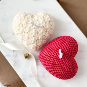Valentine’s Day gift| Soy Wax Candles | Heart Candles | Valentine’s gift | Scented Candle |  Pillars Candles | Shaped Candles | Custom color