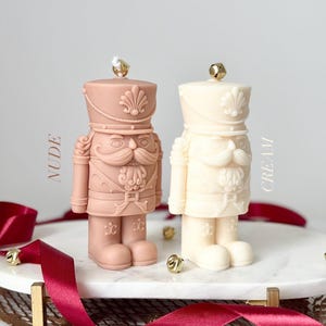 Nutcracker Candle: Handmade Soy Wax Christmas Holiday Decor