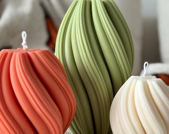 Świeca sojowa Swirl: elegancki wystrój domu, niestandardowy kolor