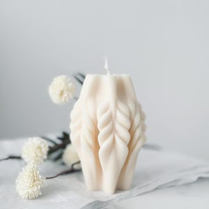 Decorative candle | Aesthetic candle | Custom color | Home Decor | Pillar candle | Modern Candle | Handmade |