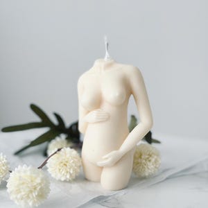 Świeca do ciała kobiety | Świeca dla kobiety w ciąży | Świeca na baby shower | Wystrój domu | Niestandardowy kolor i zapach |