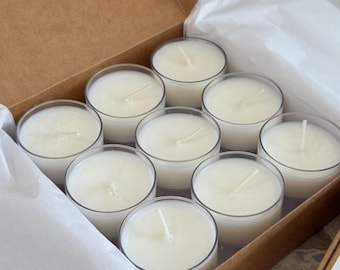 18 Teelichter aus Teakholz | Umweltfreundliches, sauberes Wachs | Gemütliches Zuhause, Spa & Urlaub Geschenk | Aromatherapie