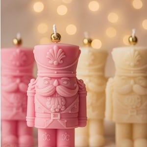 Nutcracker Candle: Handmade Soy Wax Christmas Holiday decor | Festive Nutcracker Candle | Christmas Gift | Christmas candle | Housewarming |