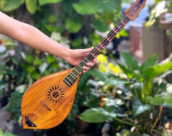 Akoestische Thaise Aziatische gitaar 3 snaren, Isan mandoline muziekinstrument, traditionele klassieke volksmuziek NX001