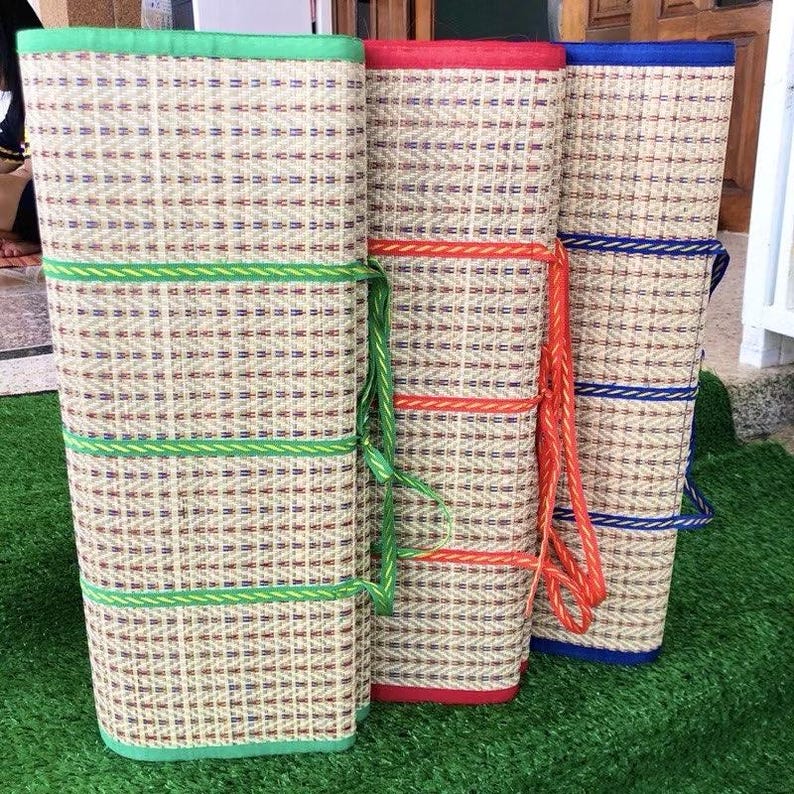 Foldable Thai Reed Mat – Handwoven Eco-friendly Natural Grass Mat for ...