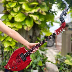 Guitarra acústica-eléctrica tailandesa asiática de 3 cuerdas, mandolina Isarn, música folclórica clásica tradicional N151