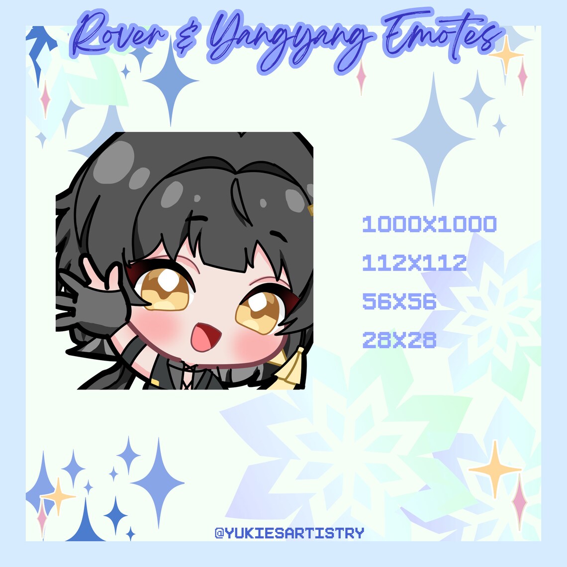 Rover Yangyang 4 Emotes Pack for Twitch Discord Youtube | Wuthering ...