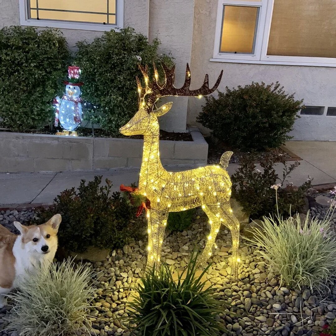 Standing Reindeer Lighted Display by Naeembacchus Etsy