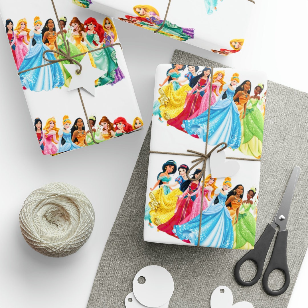 Disney Princess Wrapping Paper Etsy