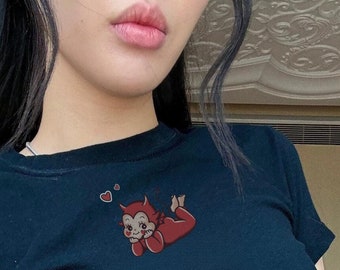 Sonny Angel Baby Tee, Coquette Baby Tee,  vintage graphic baby tees, streetwear women, 90s baby tee, y2k baby tee, Sonny Angel Clothing
