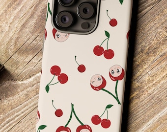 Sonny Angel Cherry Phone Case: Kawaii Toile Design