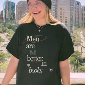 Fictional Men Are Better In Books, , Fantasy Romance Reader, I Love Villains Bookish Comfort Colors Shirt,  Smut Shirt Gift BookTok